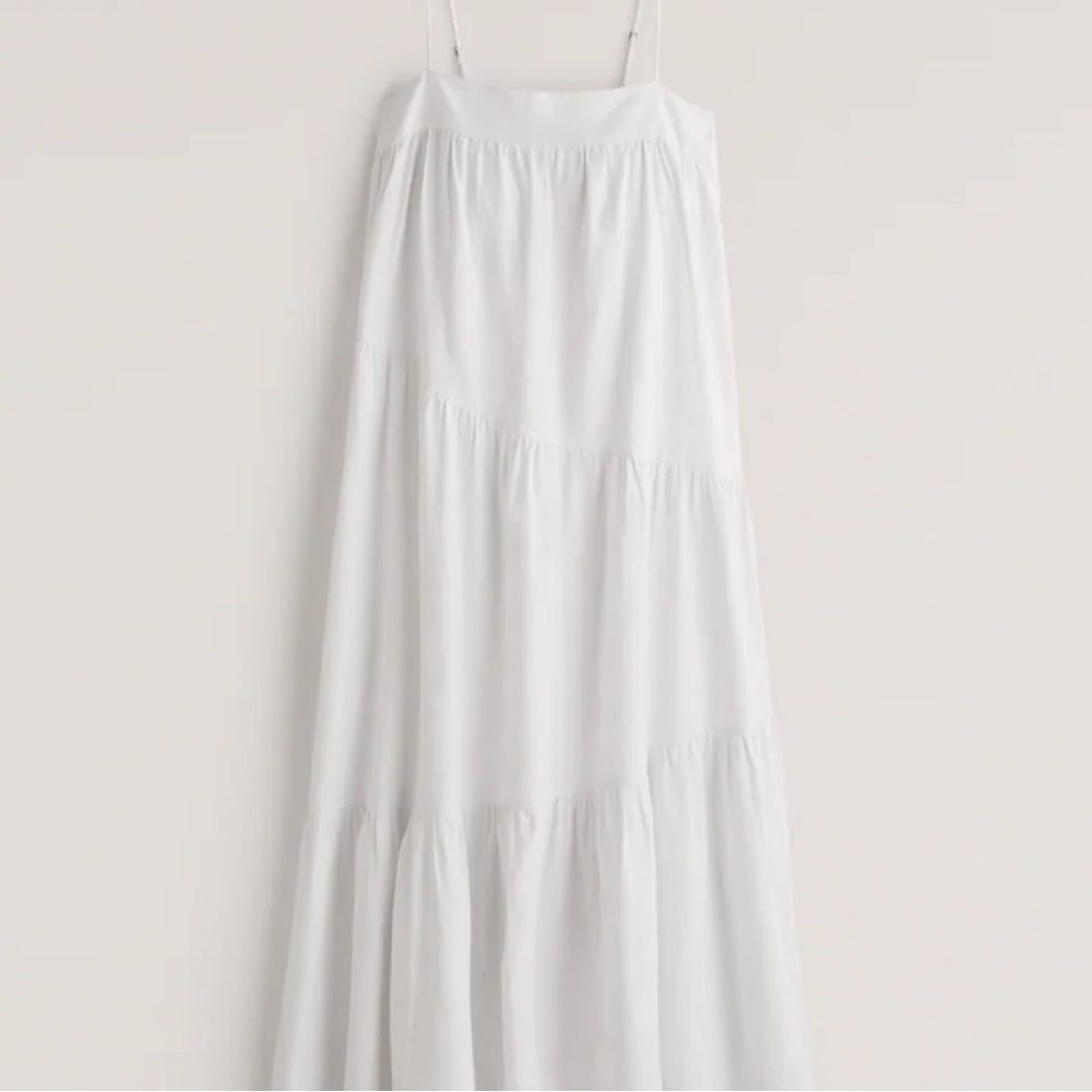 Abercrombie Asymmetrical Tiered Maxi Dress